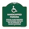 Signmission Handicapped Parking Special Plate Required Unauthorized Vehicles May Be Removed at Ow, GW-1818-23913 A-DES-GW-1818-23913 - alternate 1